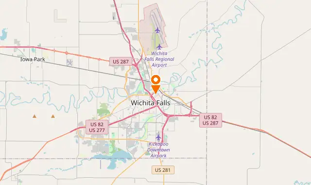 Street map of Wichita Falls, TX