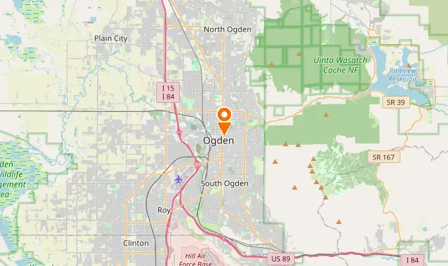 Street map of Ogden, UT