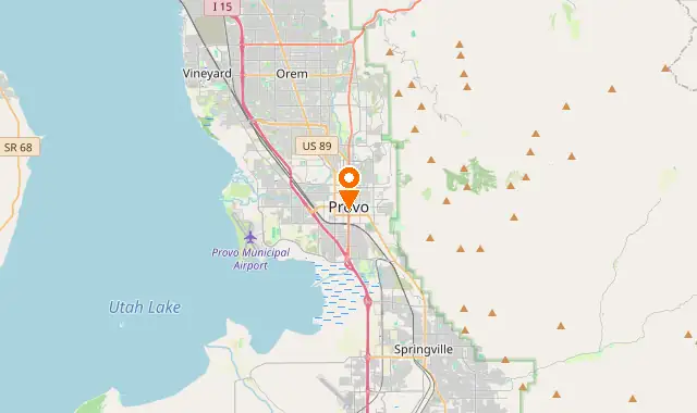 Street map of Provo, UT