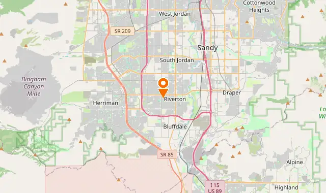 Street map of Riverton, UT