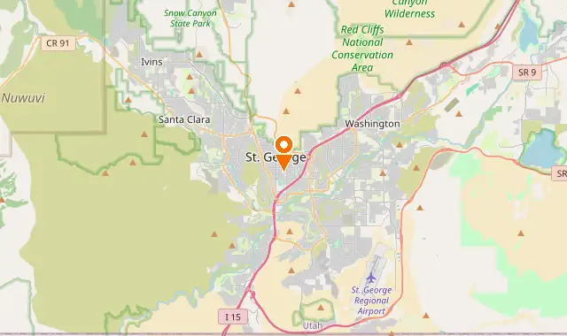 Street map of Saint George, UT