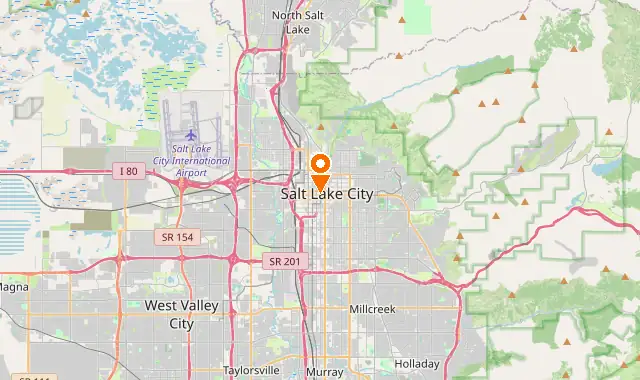 Street map of Salt Lake City, UT