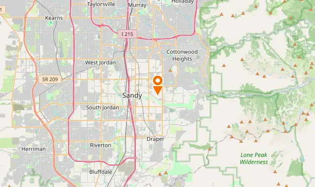 Street map of Sandy, UT