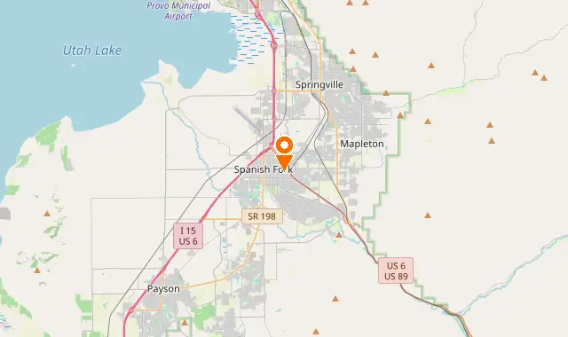 Street map of Spanish Fork, UT