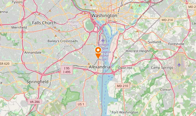 Street map of Alexandria, VA