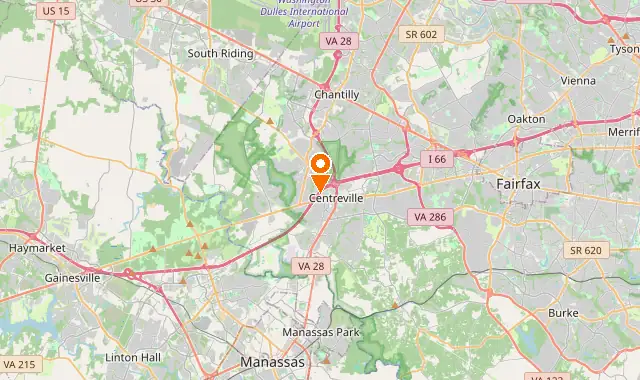 Street map of Centreville, VA