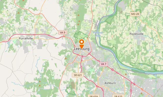 Street map of Leesburg, VA