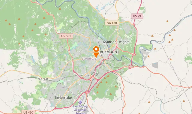 Street map of Lynchburg, VA