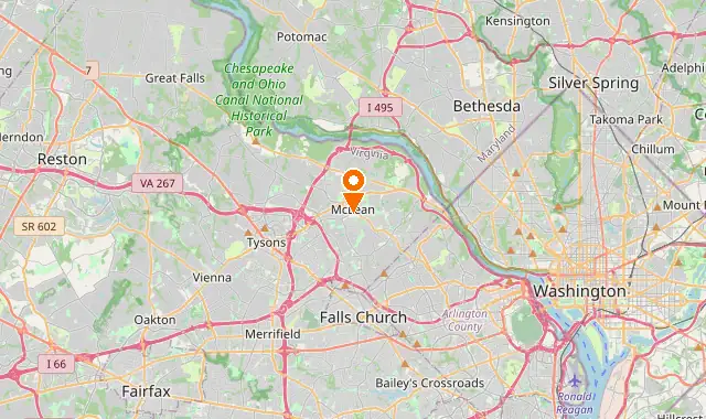 Street map of McLean, VA
