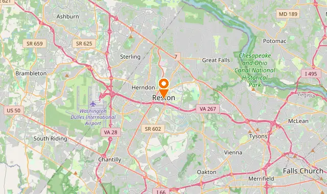 Street map of Reston, VA