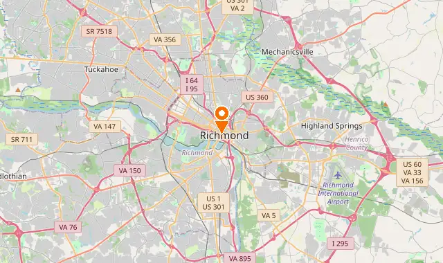 Street map of Richmond, VA