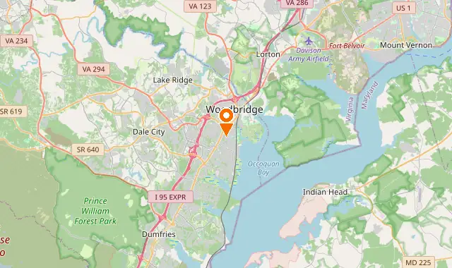 Street map of Woodbridge, VA
