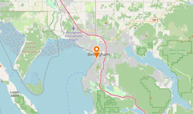 Street map of Bellingham, WA