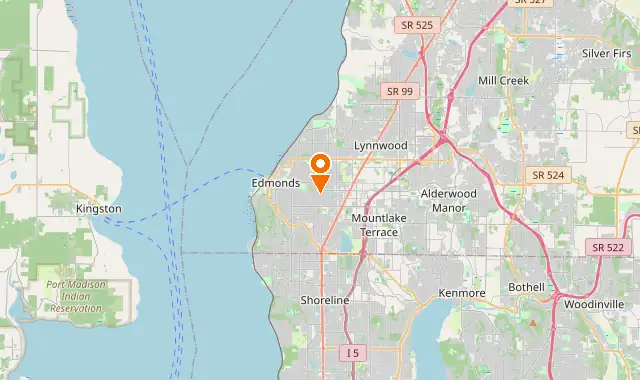 Street map of Edmonds, WA