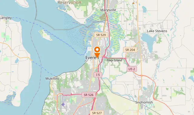Street map of Everett, WA