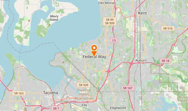 Street map of Federal Way, WA