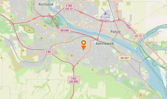 Street map of Kennewick, WA