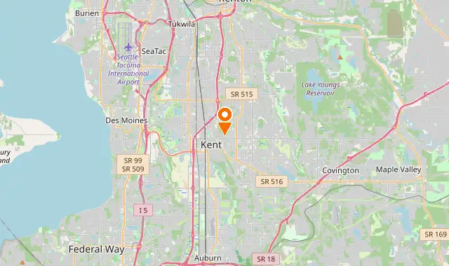 Street map of Kent, WA