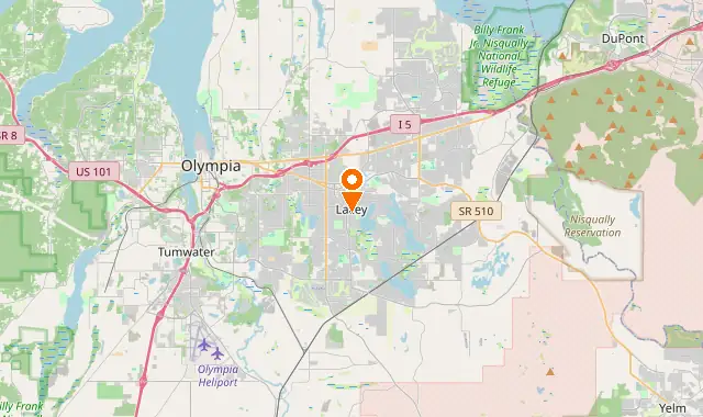 Street map of Lacey, WA