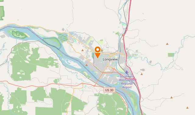 Street map of Longview, WA