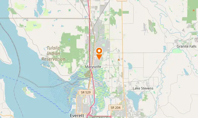 Street map of Marysville, WA