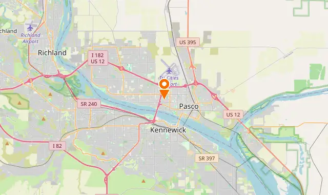 Street map of Pasco, WA