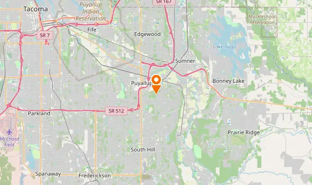 Street map of Puyallup, WA