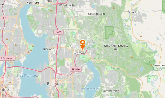 Street map of Redmond, WA