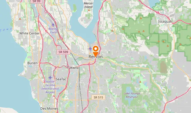 Street map of Renton, WA