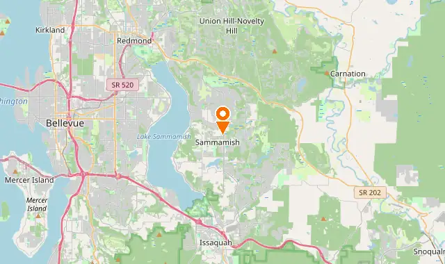 Street map of Sammamish, WA