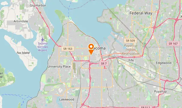 Street map of Tacoma, WA