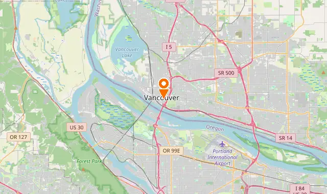 Street map of Vancouver, WA