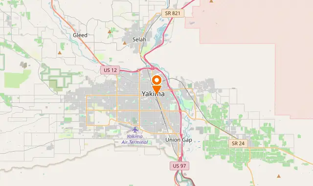 Street map of Yakima, WA