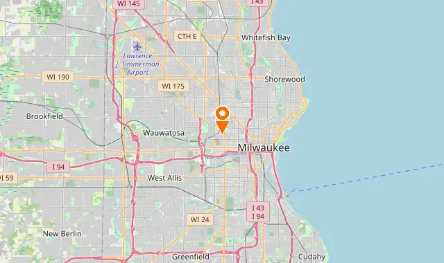 Street map of Milwaukee, WI