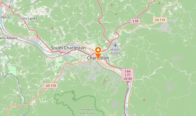 Street map of Charleston, WV