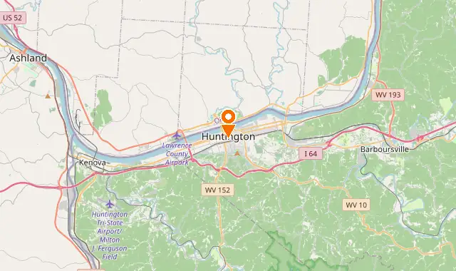 Street map of Huntington, WV