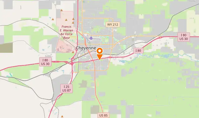 Street map of Cheyenne, WY